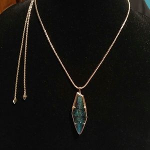 Kendra Scott Beatrice Crackle Navy Necklace